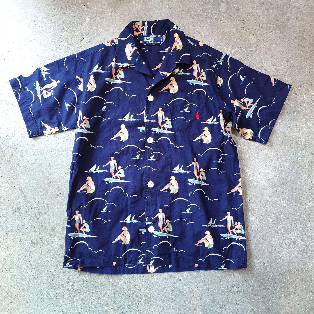 90s POLORALPHLAUREN SURF pattern shirts S