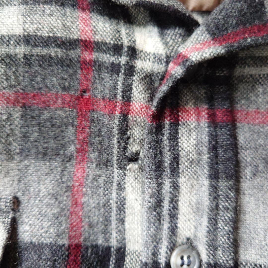 80s shelter bay wool board shirts Lウール ボードシャツ ネルシャツ