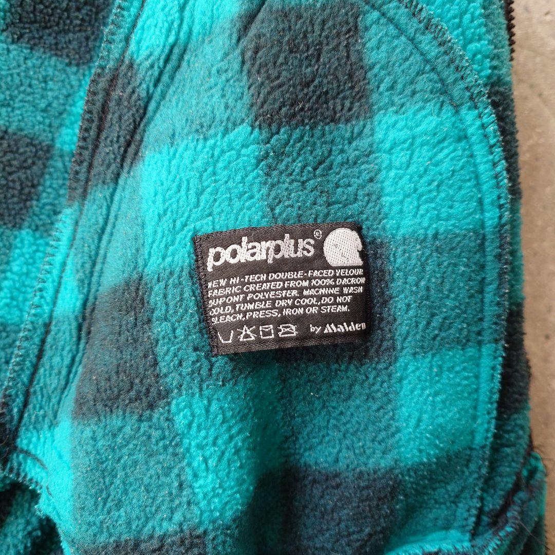 80年代L.LBEAN buffalo check fleece made in USA XL エルエルビーン バッファローチエック フリース L.LBEAN