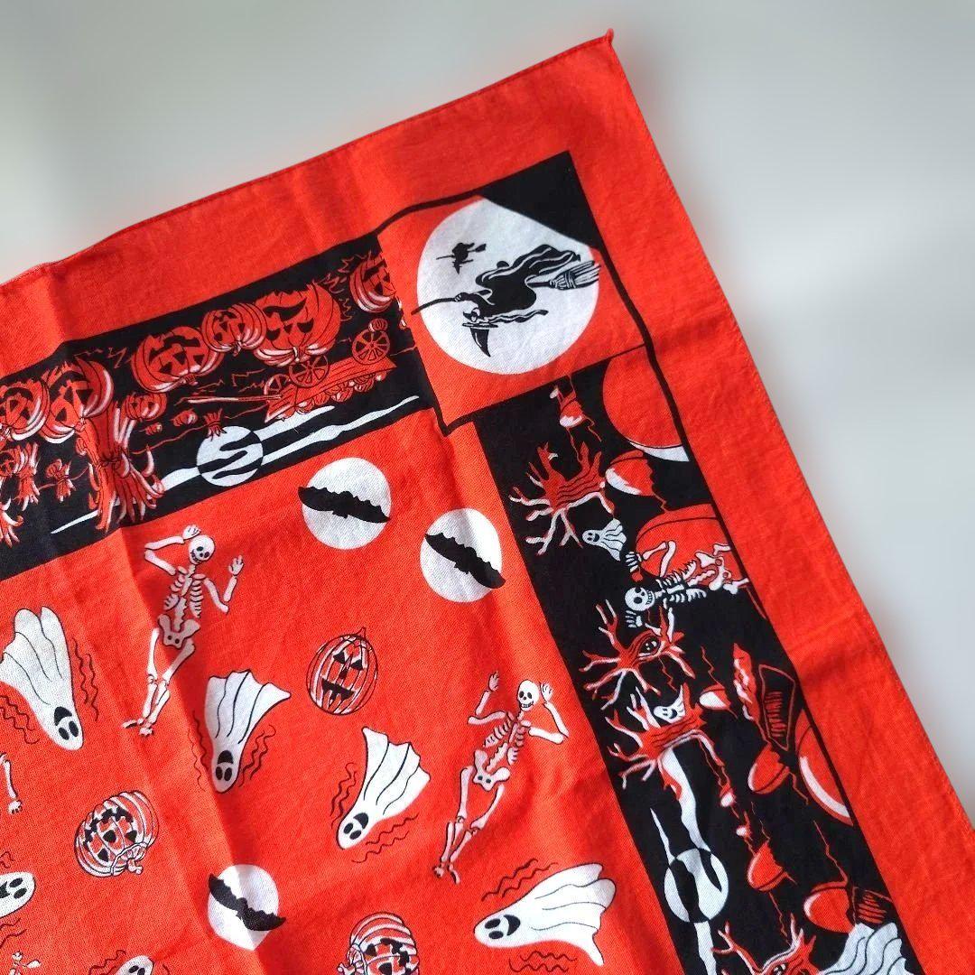 vintage 80s bandana HALLOWEEN USA