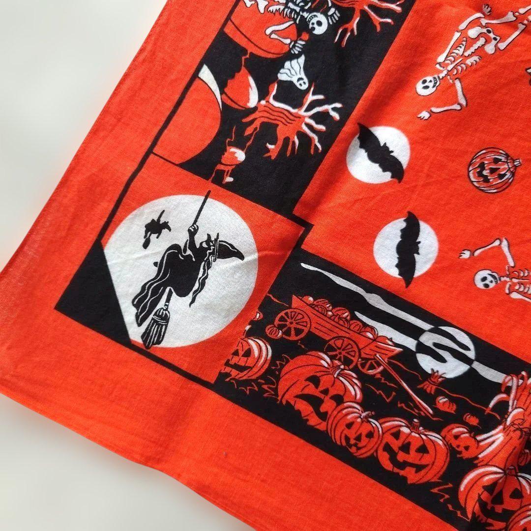 vintage 80s bandana HALLOWEEN USA
