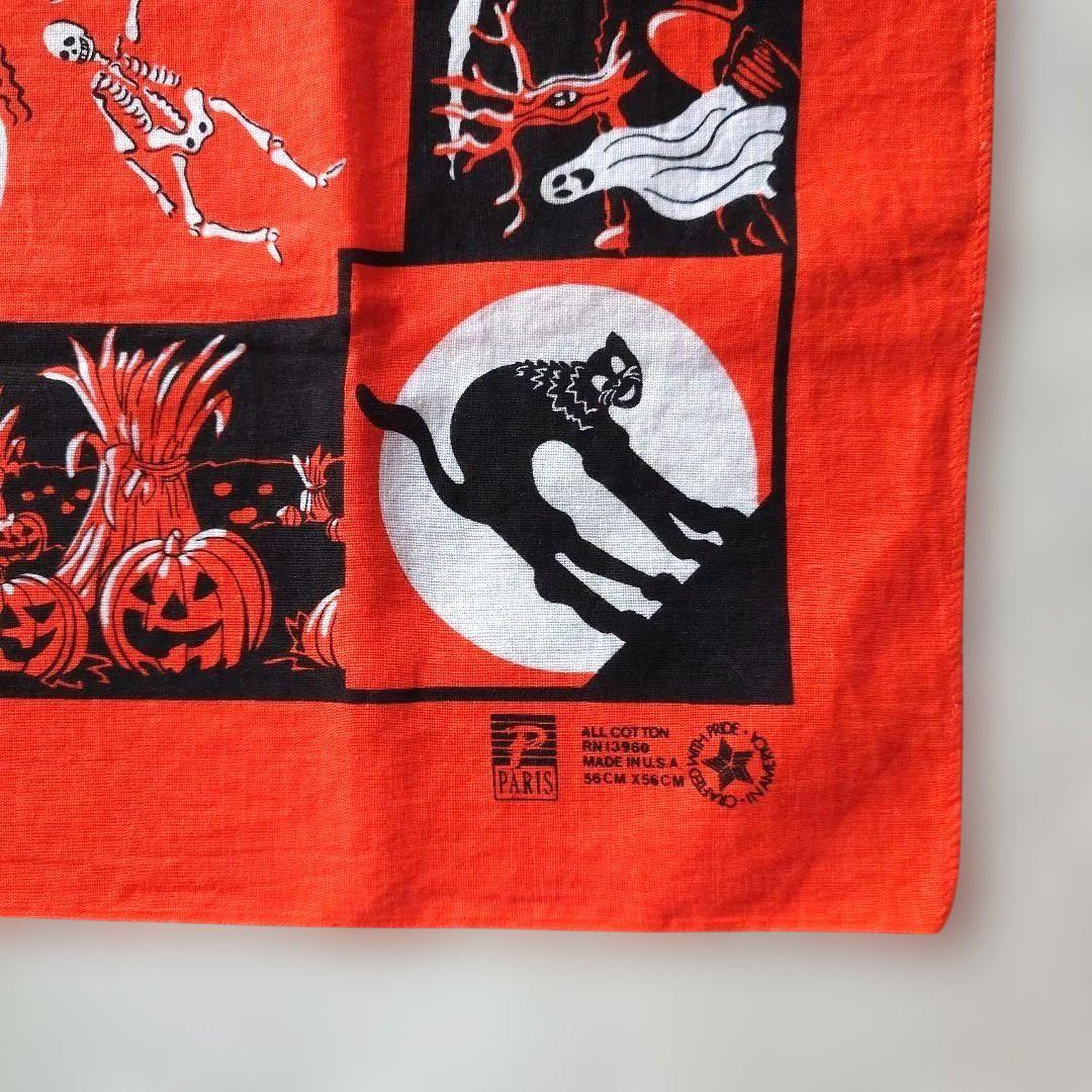 vintage 80s bandana HALLOWEEN USA
