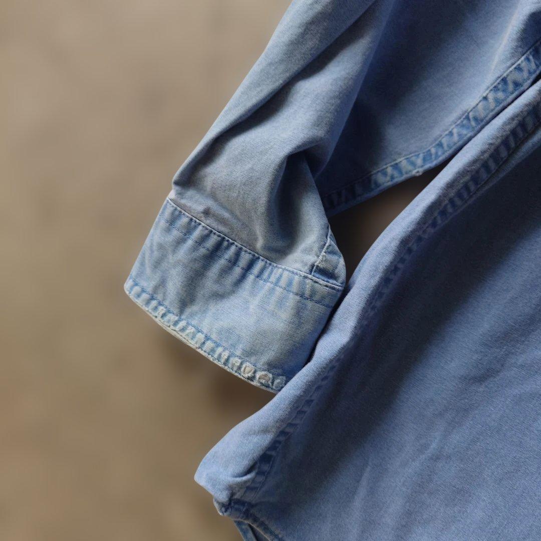 LLBEAN work shirts M faded damage sax