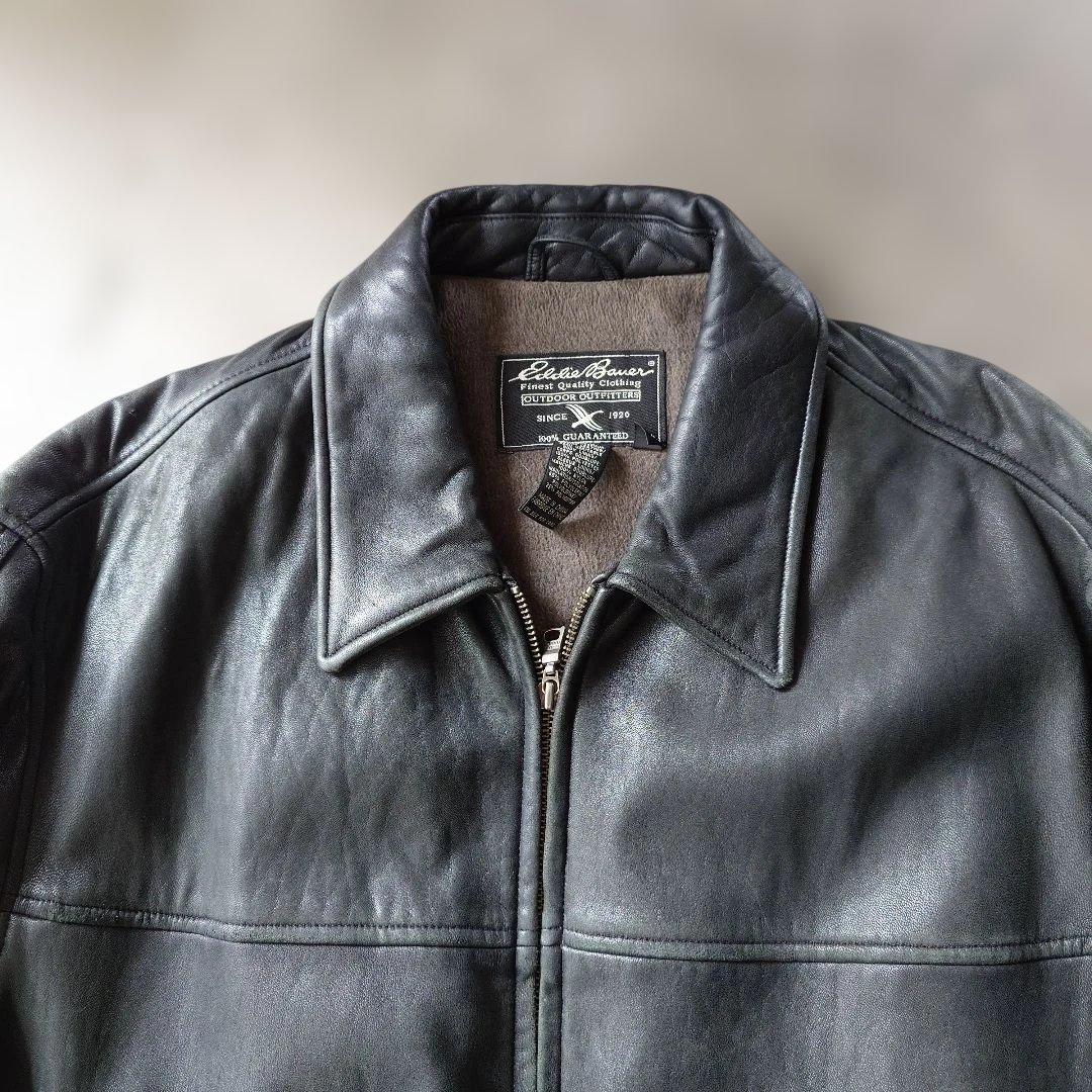 EDDIE BAUER 90s Lamb leather jacket L