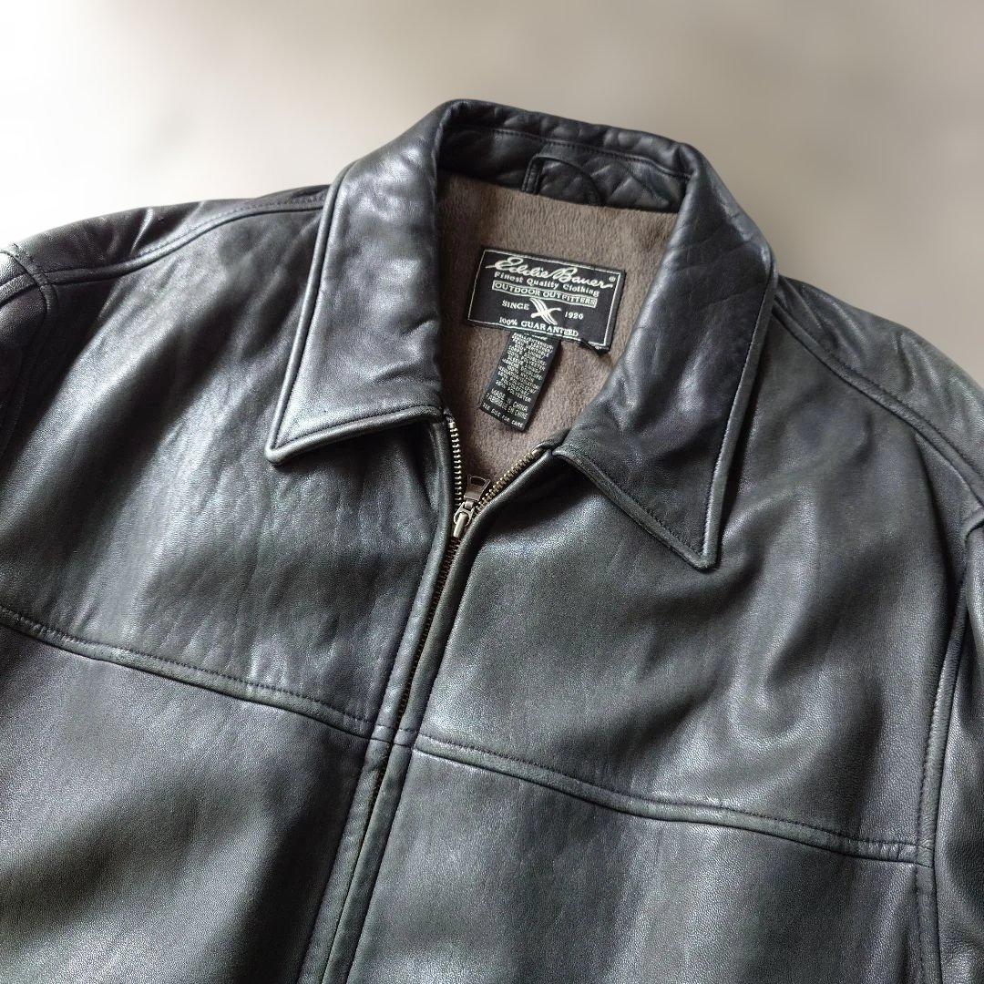 EDDIE BAUER 90s Lamb leather jacket L