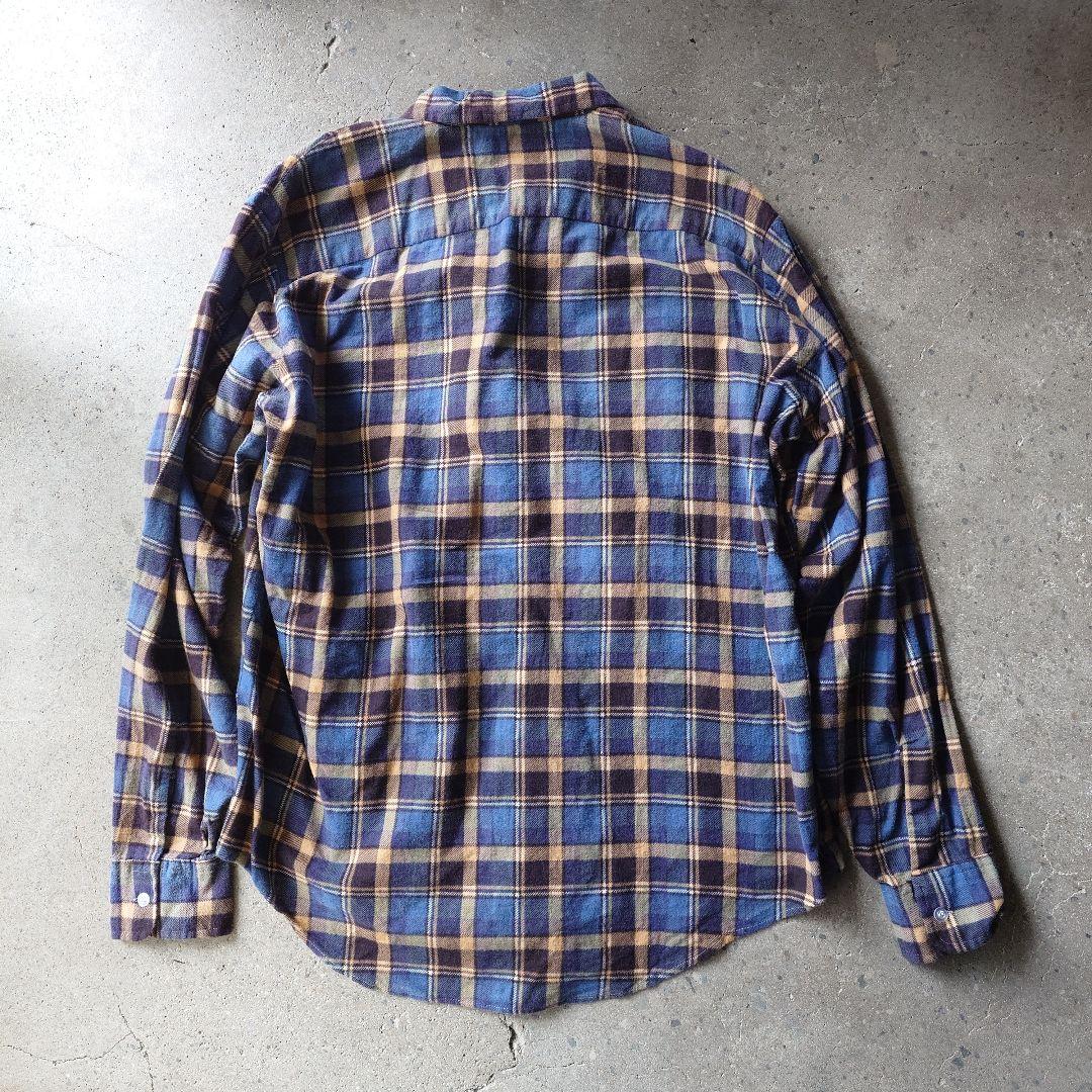 80s CAMPUS print flannel shirts XL