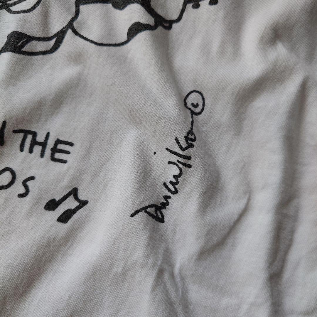 90s single print tee guitar cow XL