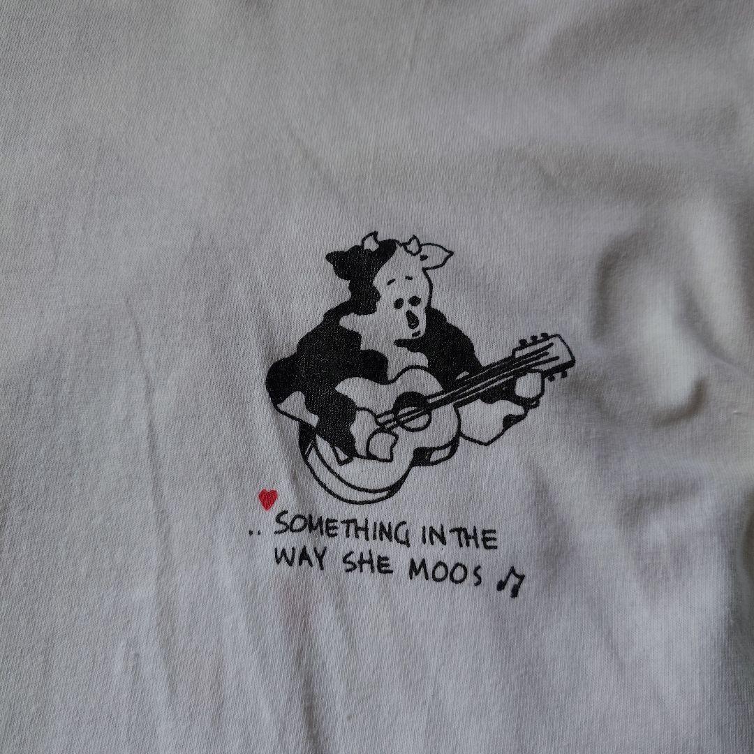 90s single print tee guitar cow XL