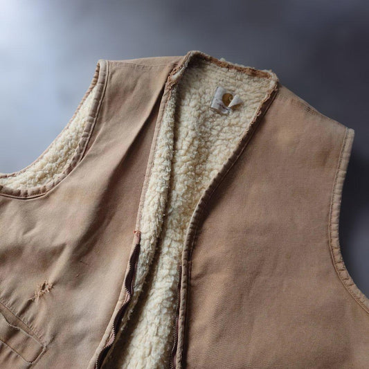 70s CARHARTT duck sherpa vest sz XL