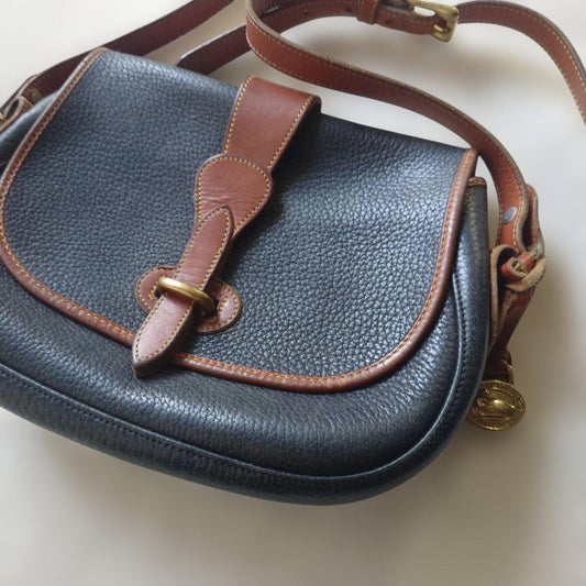 Dooney & Bourke Leather shulderbag Made in USA レザー ショルダーバッグ グレーブラック アメリカ