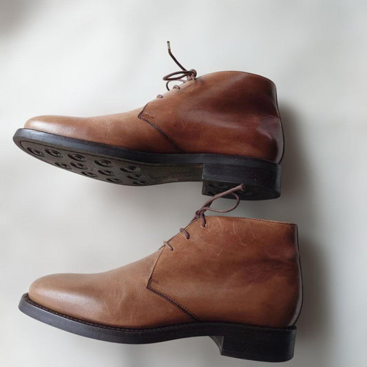 POLORALPHLAUREN ITALY Leather Chakka Boots 8inch