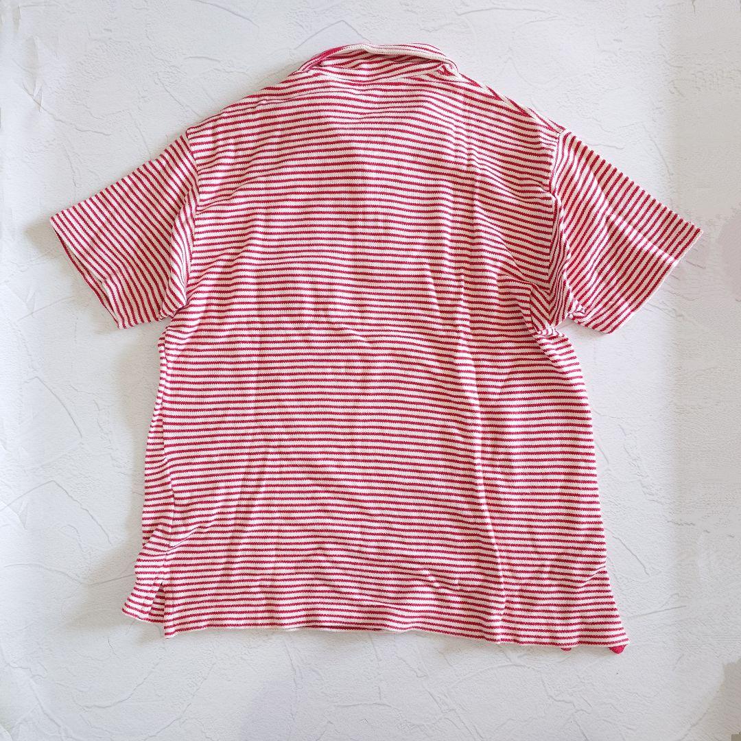 90's EDDIE BAUER POLO 90年代 エディバウアー ジップアップ ボーダーポロシャツ