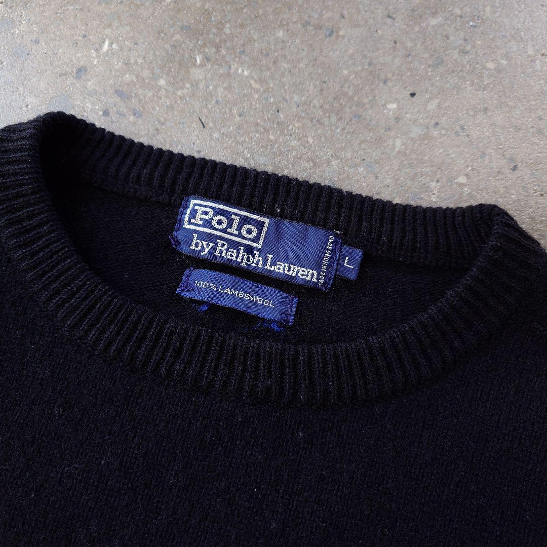 POLO RALPHLAUREN lamb wool knit L ポロラルフローレン ラムウール ニットL