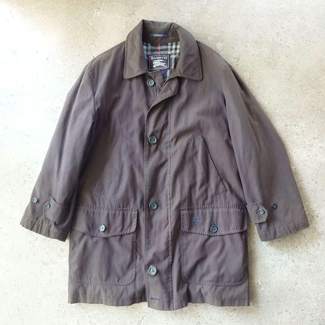 Burberrys Bドット柄 中わた入り コート NAVY Mサイズ 中古・古着通販】Burberry's (バーバリーズ) 90s トレンチコート