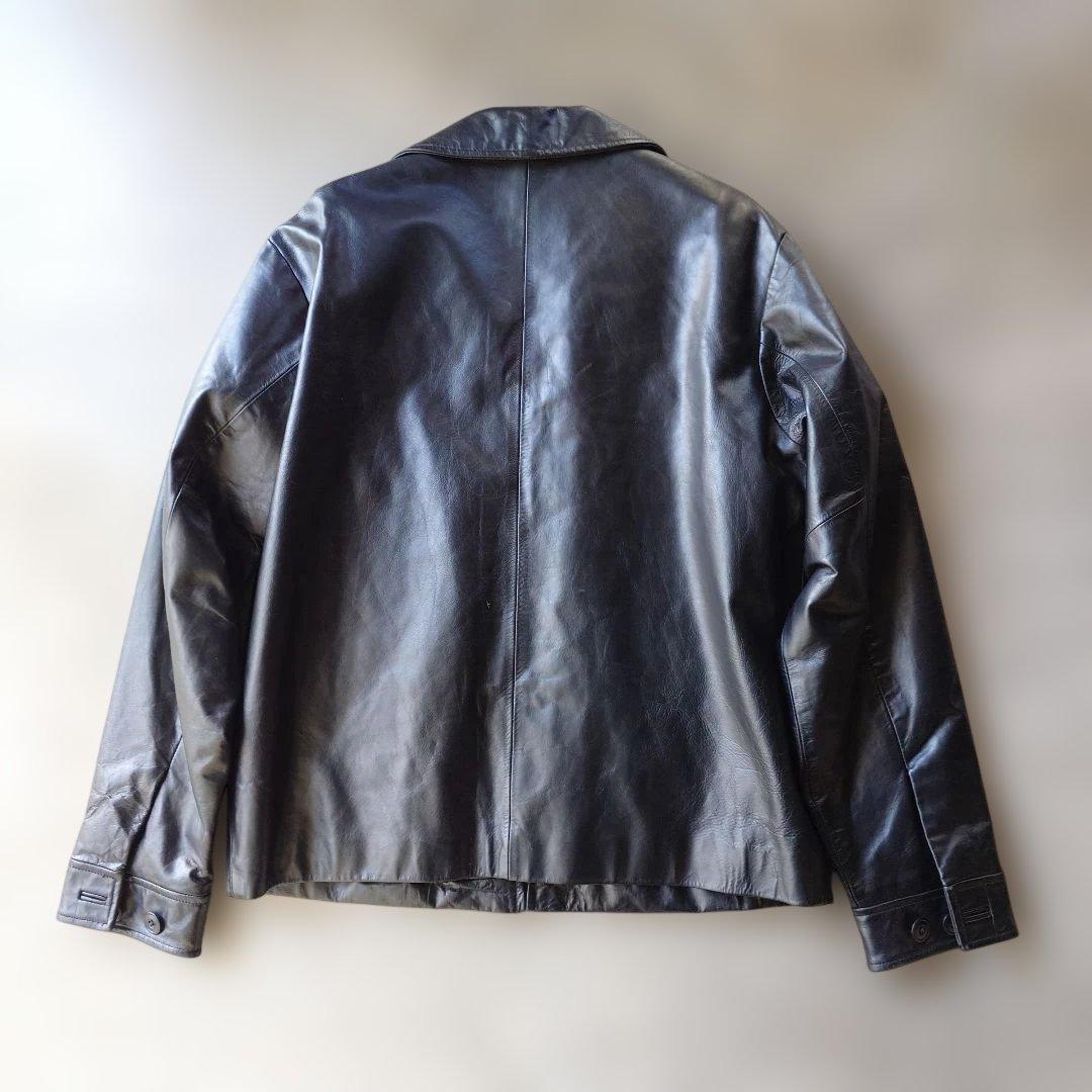 90s OLD GAP leather trucker jacket M