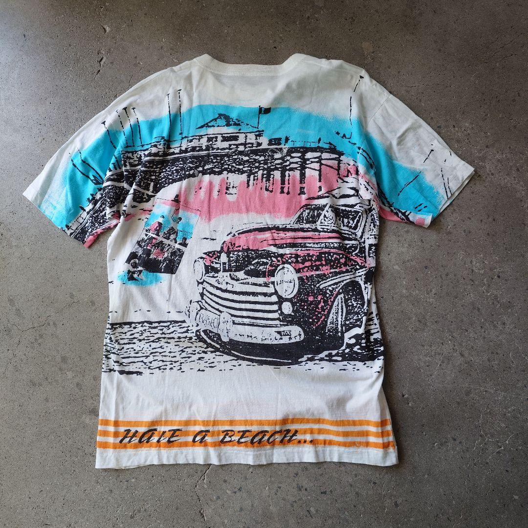 OLD surf beach allover print tee XL