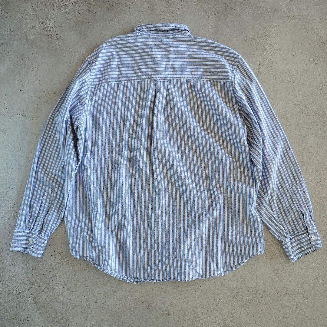 古着 CHAPS チャップス ストライプシャツ BDシャツ XL