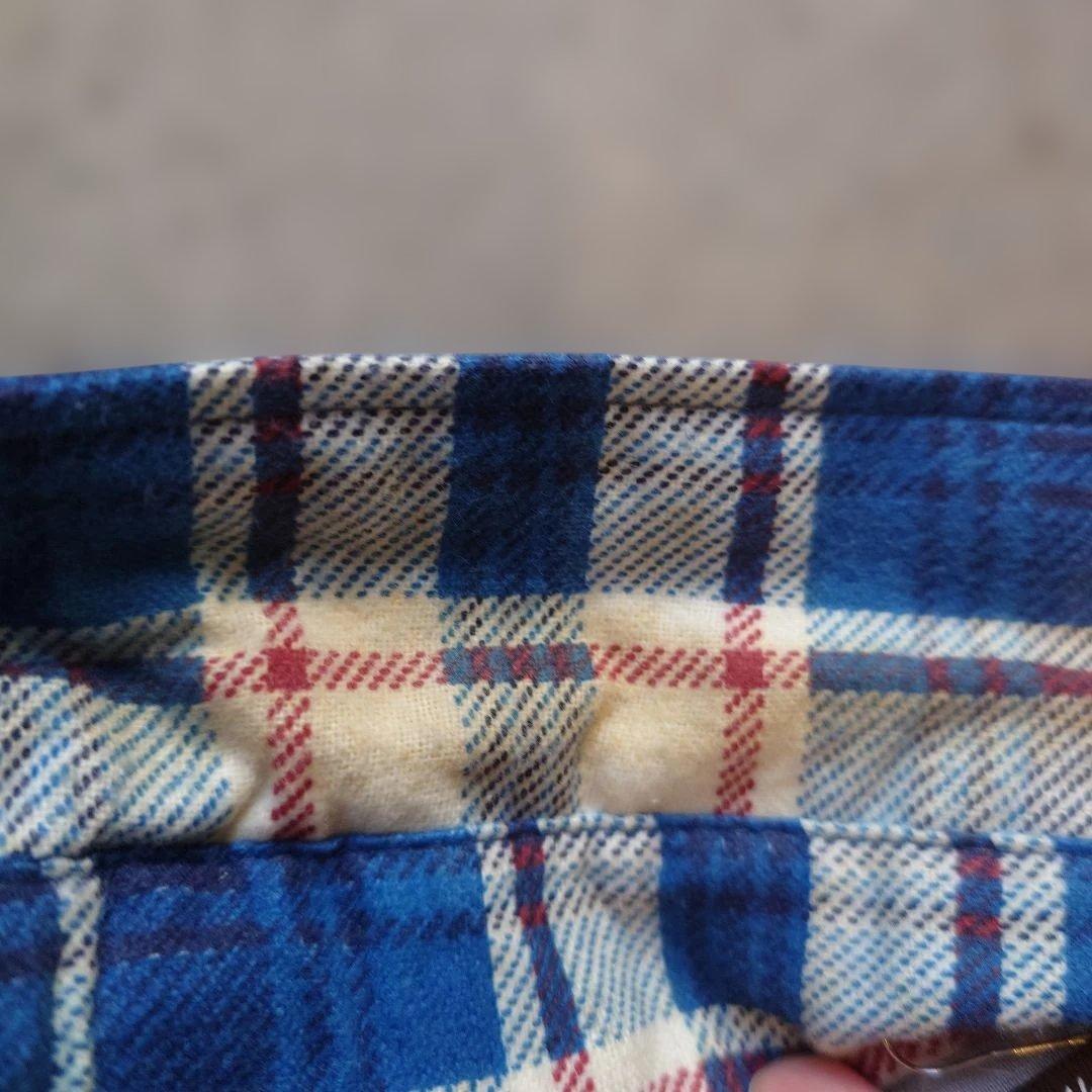 Deadstock SEARS print flannel padding shirts L