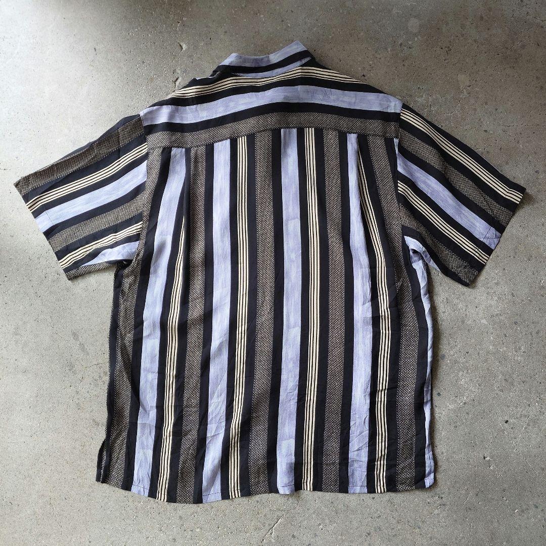 GOOUCH Deadstock silk stripe shirts M