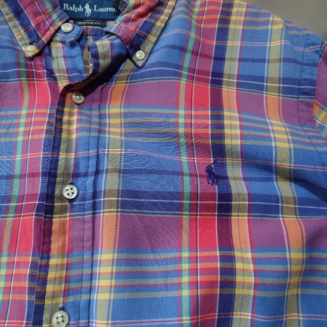poloralphlauren madrass check shirts M
