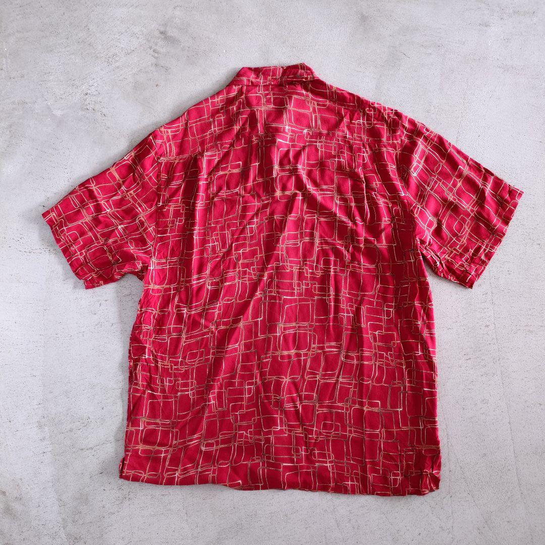 GOOUCH Deadstock rayon ss shirts グーチ デッドストック レーヨン 半袖 柄シャツ 赤