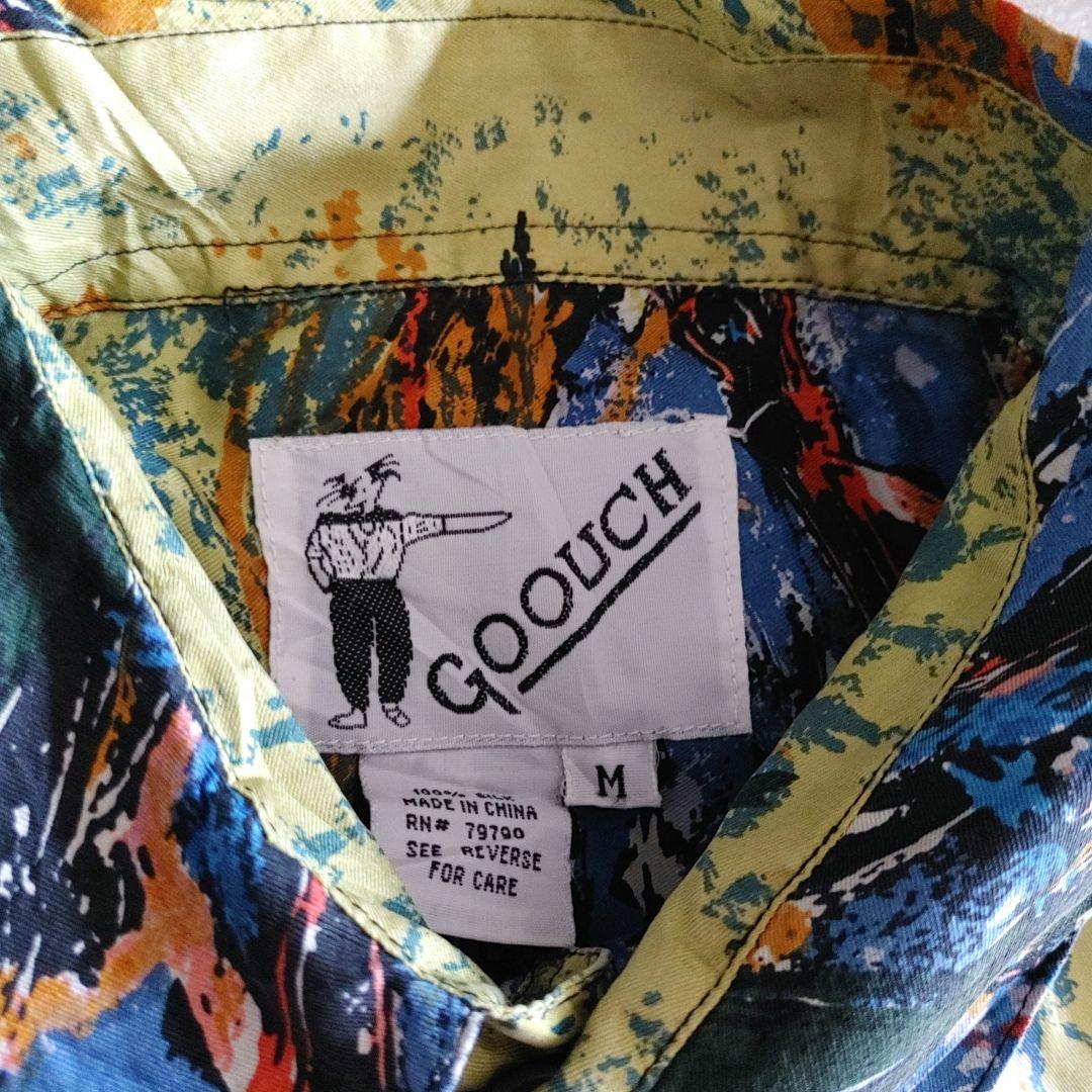 GOOUCH deadstock silk shirts M デッドストック シルク 柄シャツ 80s