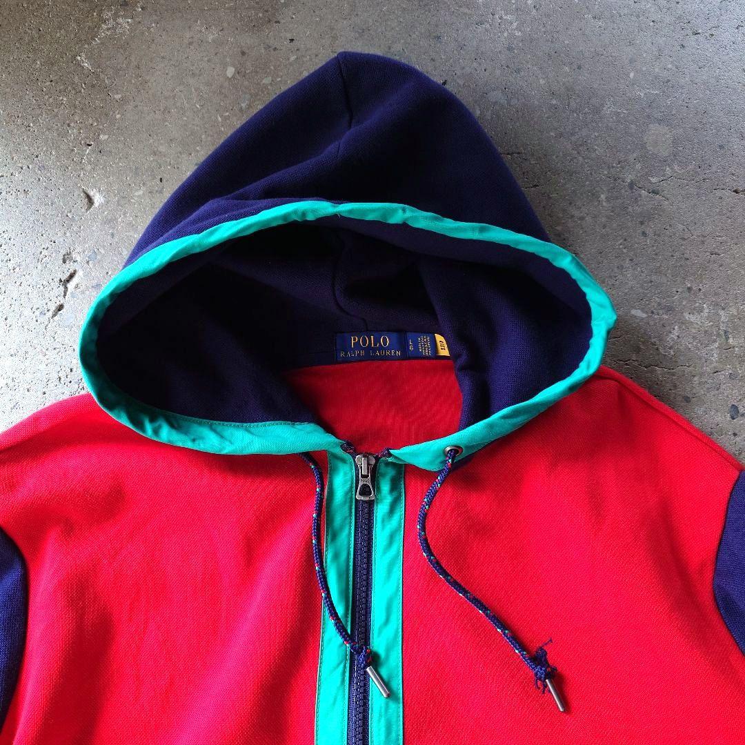 poloralphlauren multi color pullover sweat L