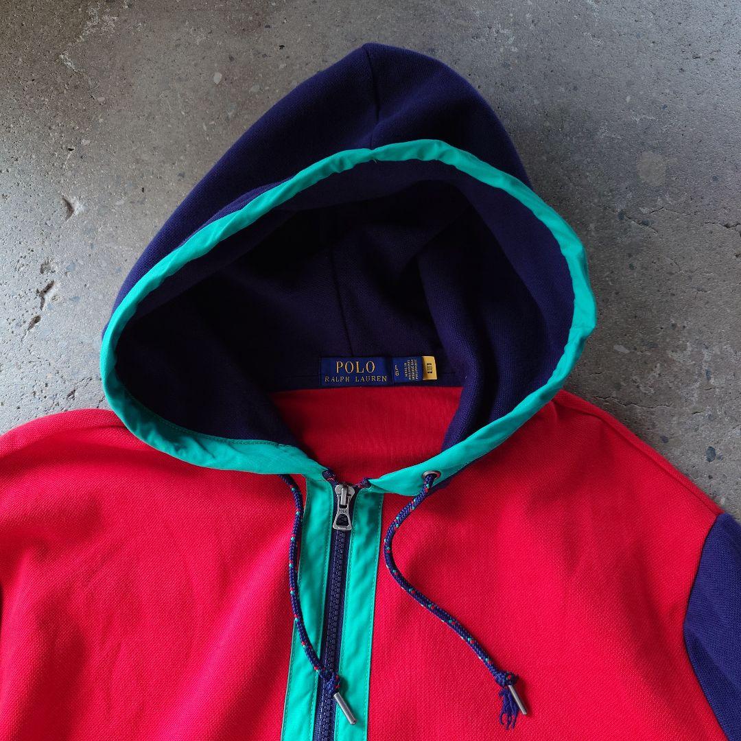 poloralphlauren multi color pullover sweat L
