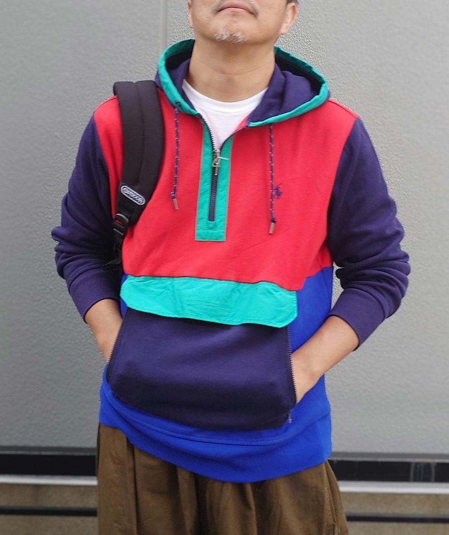 poloralphlauren multi color pullover sweat L