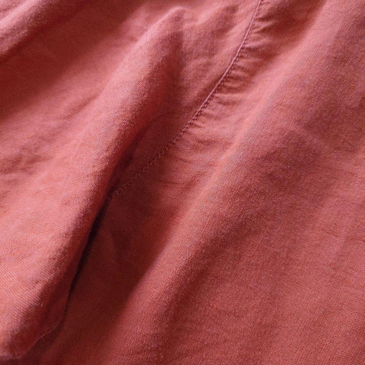 90s COLUMBIA cotton linen open collar shirts M