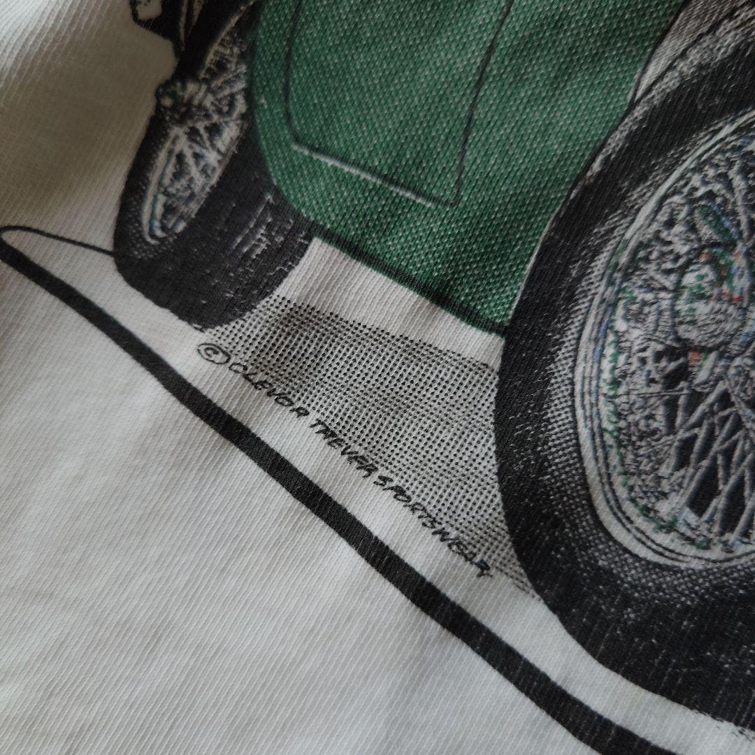 90s MGB car print tee L