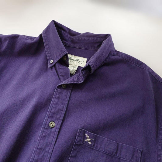 EDDIEBAUER 90s BD shirts M NAVY
