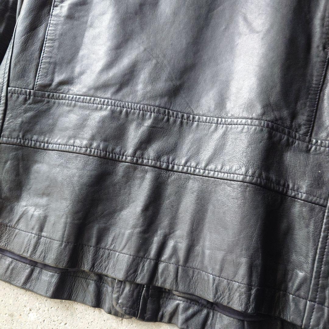 90s BANANAREPUBLIC goat leather single riders M