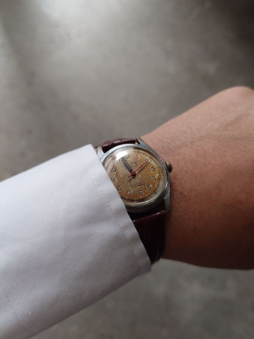 Landau 1950 antique watch 17jewels newyork patina