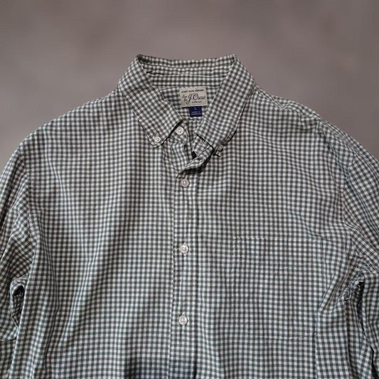JCREW BD ghungum check shirts green L