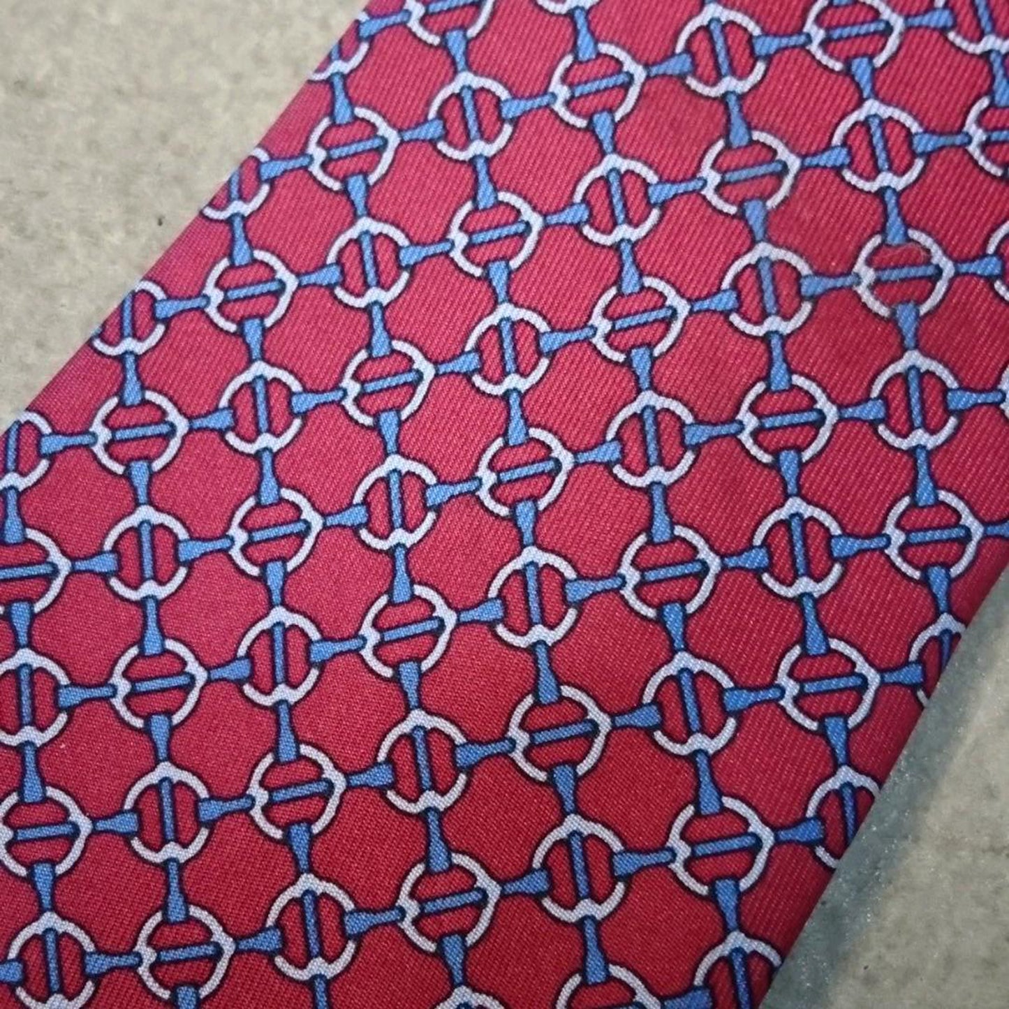 HERMES Silk100% necktie made in France エルメス シルクネクタイ
