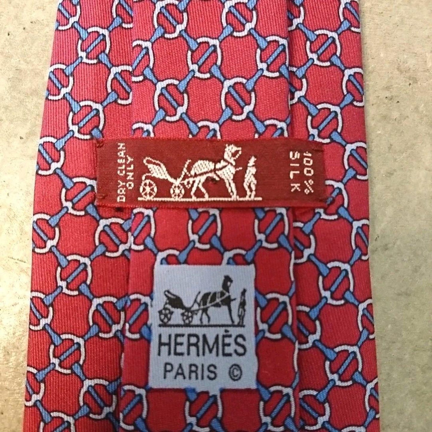 HERMES Silk100% necktie made in France エルメス シルクネクタイ