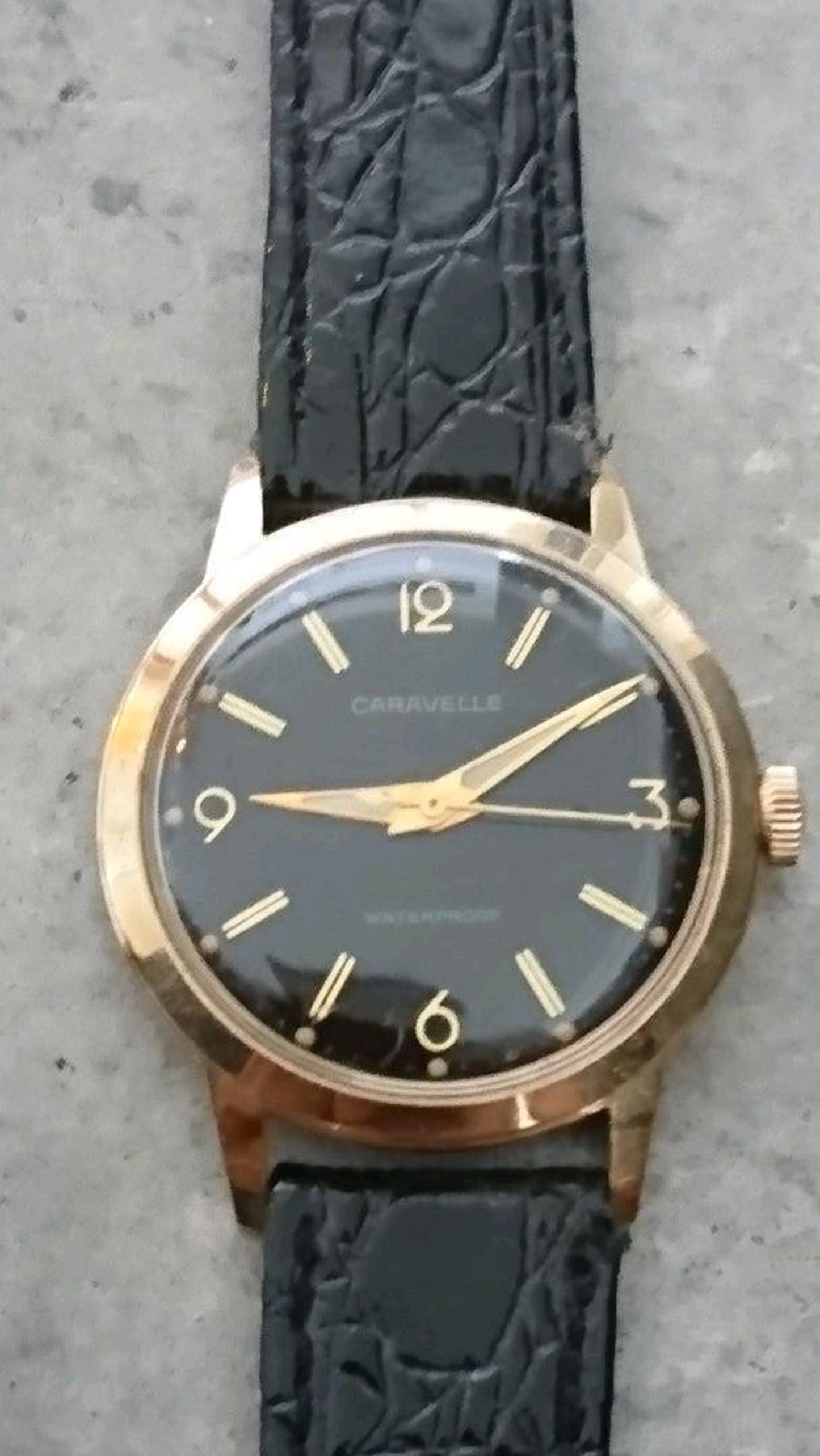 Caravell by bulova Antique Watch Black Face ブローバ アンティーク ウォッチ