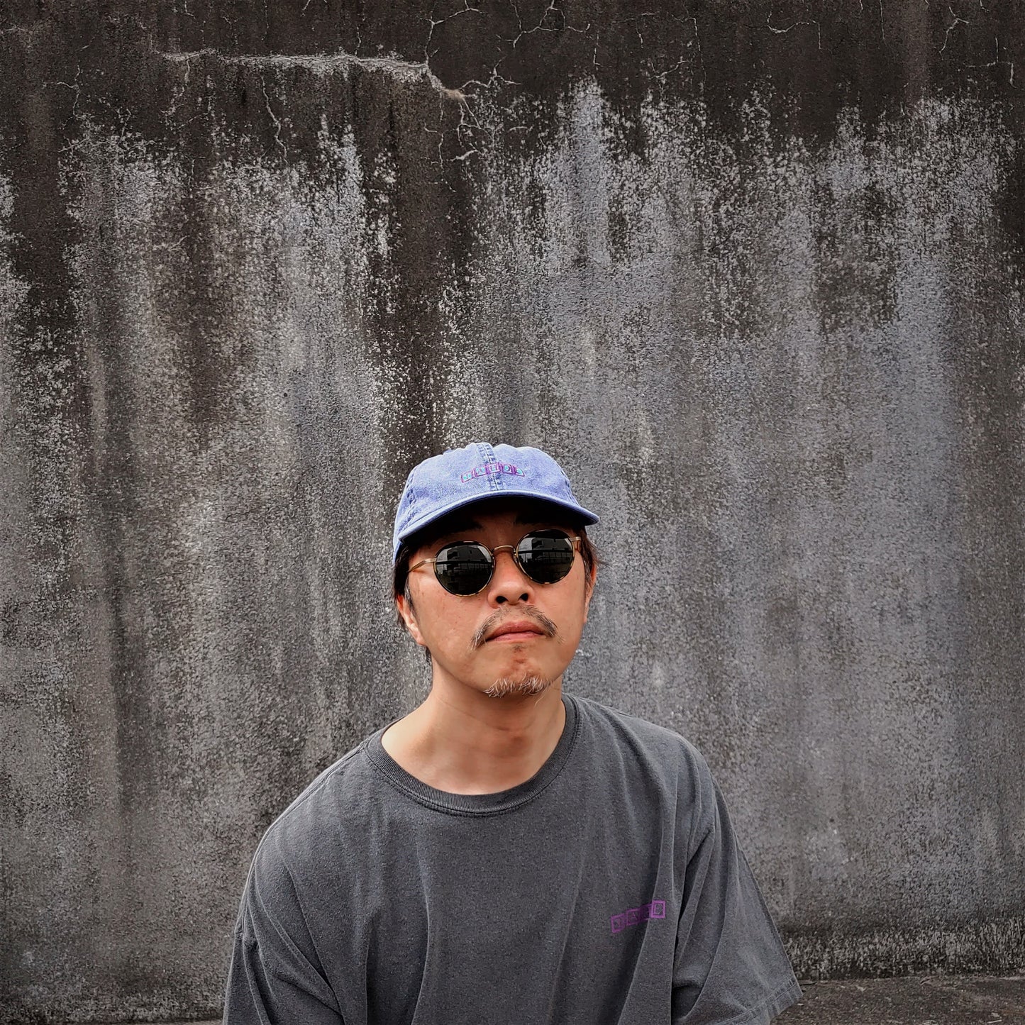 TAHOE Garment dye LOGO CAP Blue