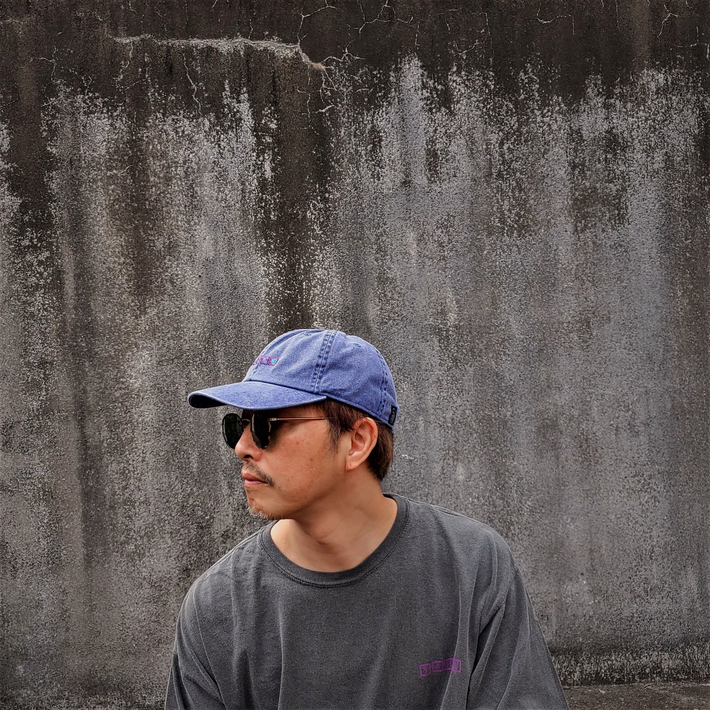 TAHOE Garment dye LOGO CAP Blue