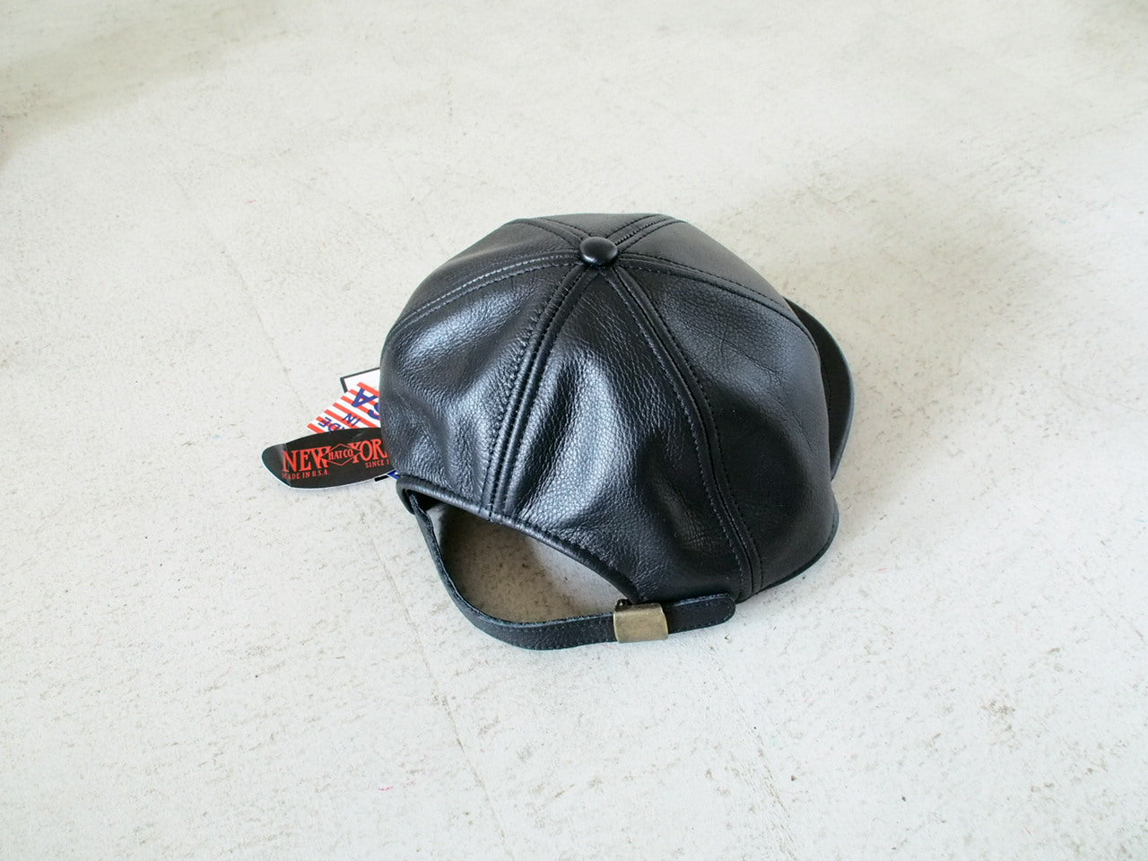 TAHOE×NEWYORK HAT ニューヨークハット 別注 レザーキャップ ベースボールキャップ BB CAP ショートブリム フリップキャップ