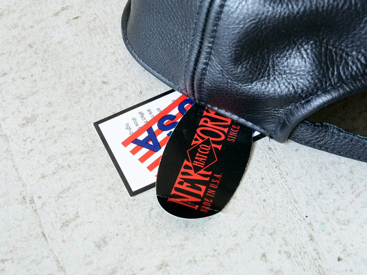 TAHOE×NEWYORK HAT ニューヨークハット 別注 レザーキャップ ベースボールキャップ BB CAP ショートブリム フリップキャップ