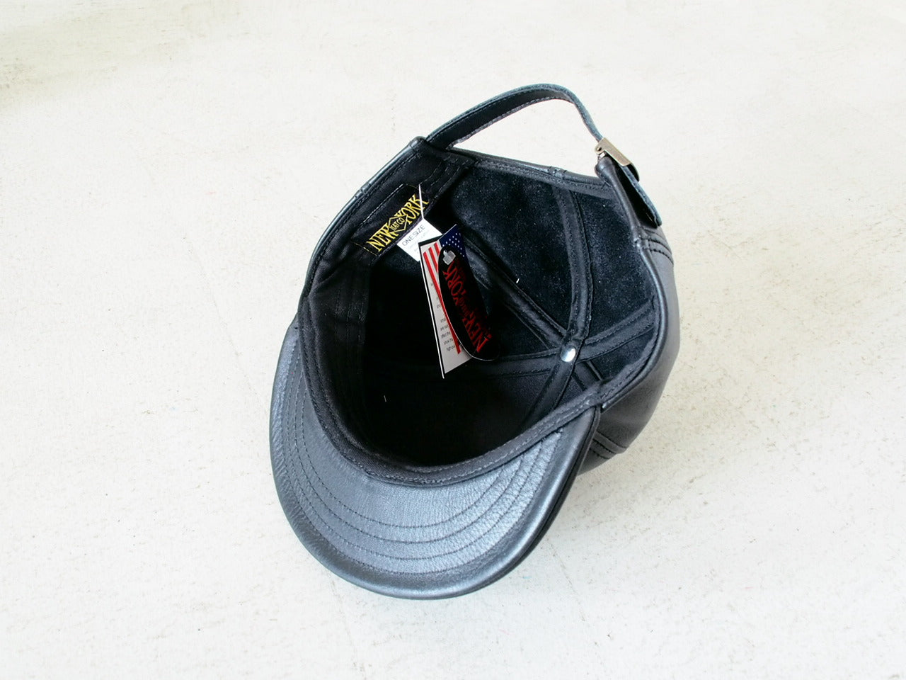 TAHOE×NEWYORK HAT ニューヨークハット 別注 レザーキャップ ベースボールキャップ BB CAP ショートブリム フリップキャップ