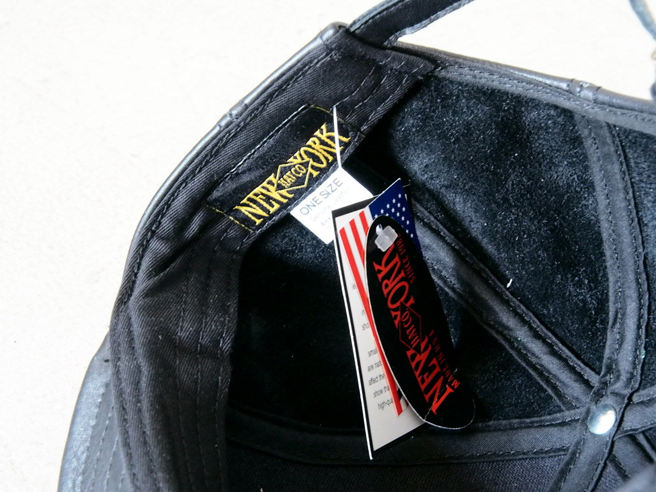 TAHOE×NEWYORK HAT ニューヨークハット 別注 レザーキャップ ベースボールキャップ BB CAP ショートブリム フリップキャップ