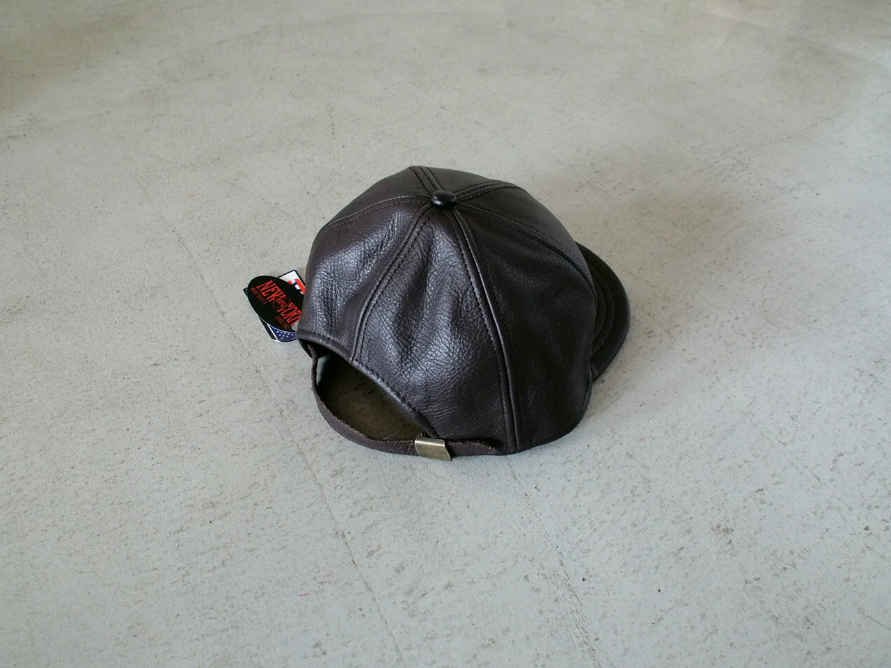 TAHOE×NEWYORK HAT ニューヨークハット 別注 レザーキャップ ベースボールキャップ BB CAP ショートブリム フリップキャップ