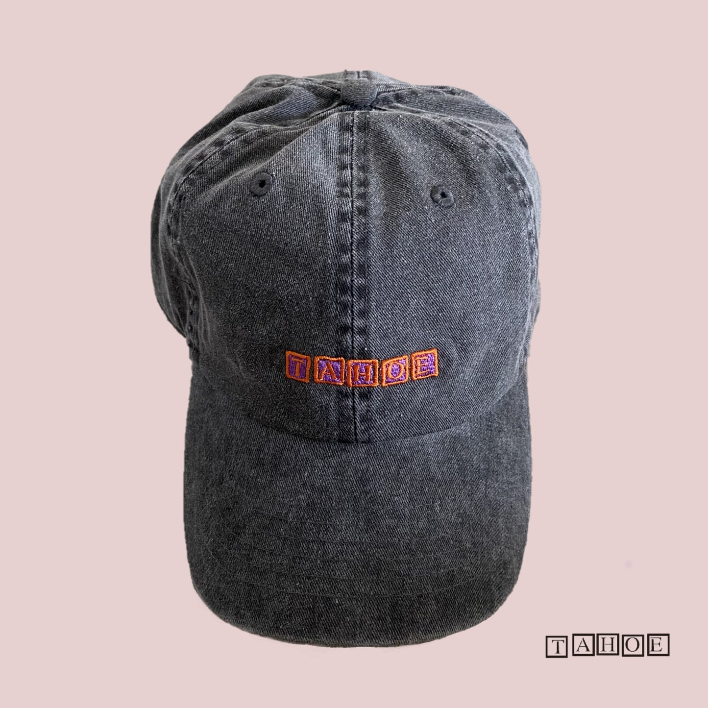 TAHOE Original Garment Dye LOGO Cap BLK/ORG