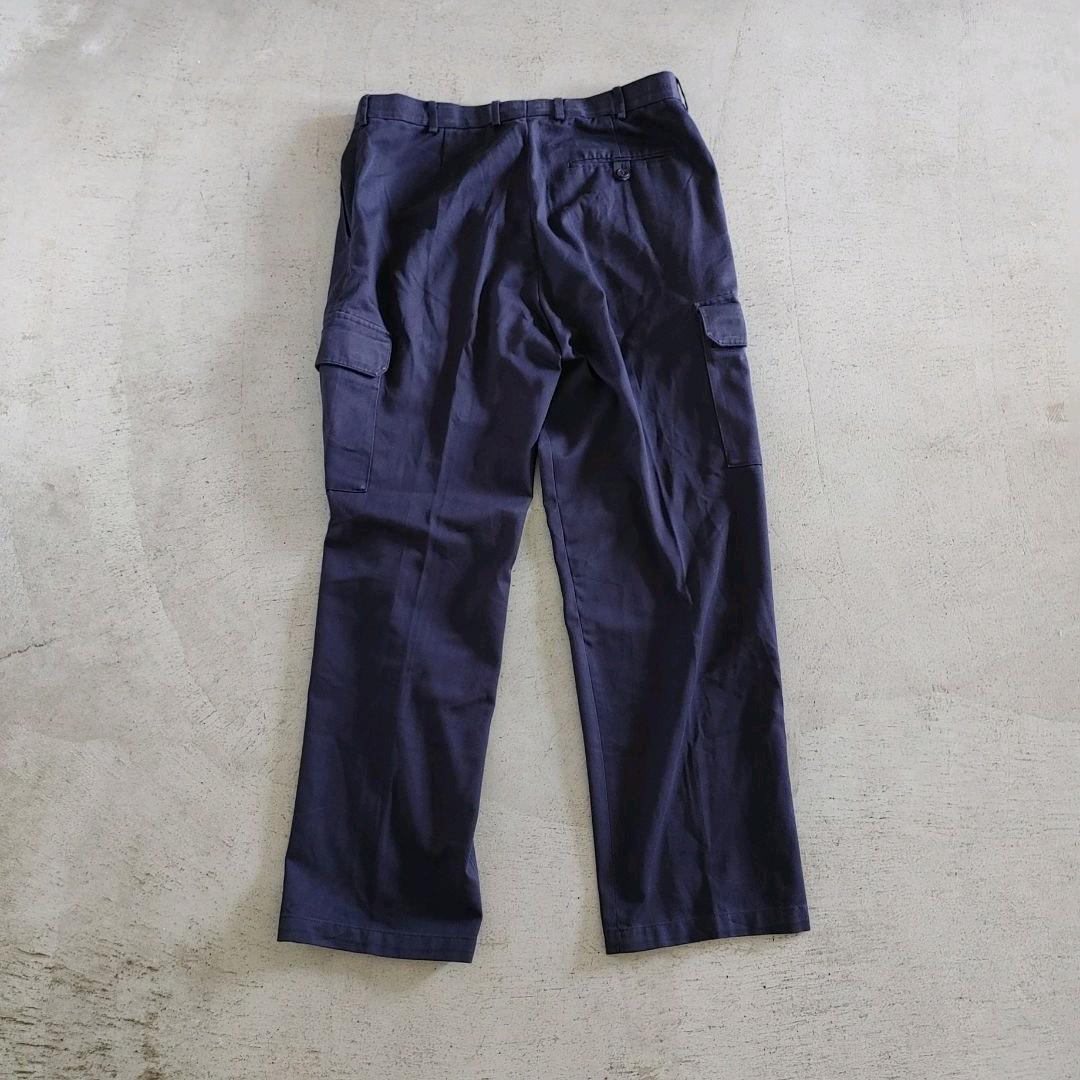 USED england POLICE cargo pants カーゴパンツ ネイビー ツータック イギリス