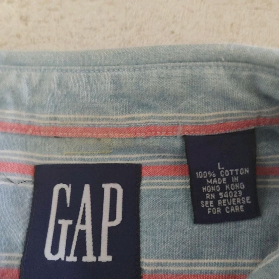 OLD GAP オールド ギャップ 半袖ストライプ シャツ L