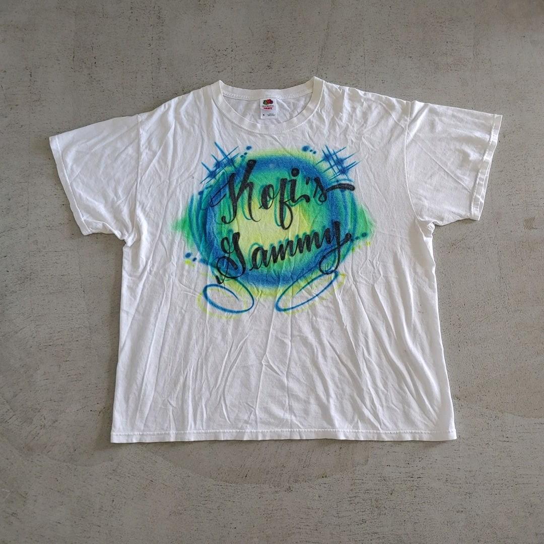 古着 ハンドペイント スプレープリント Tシャツ