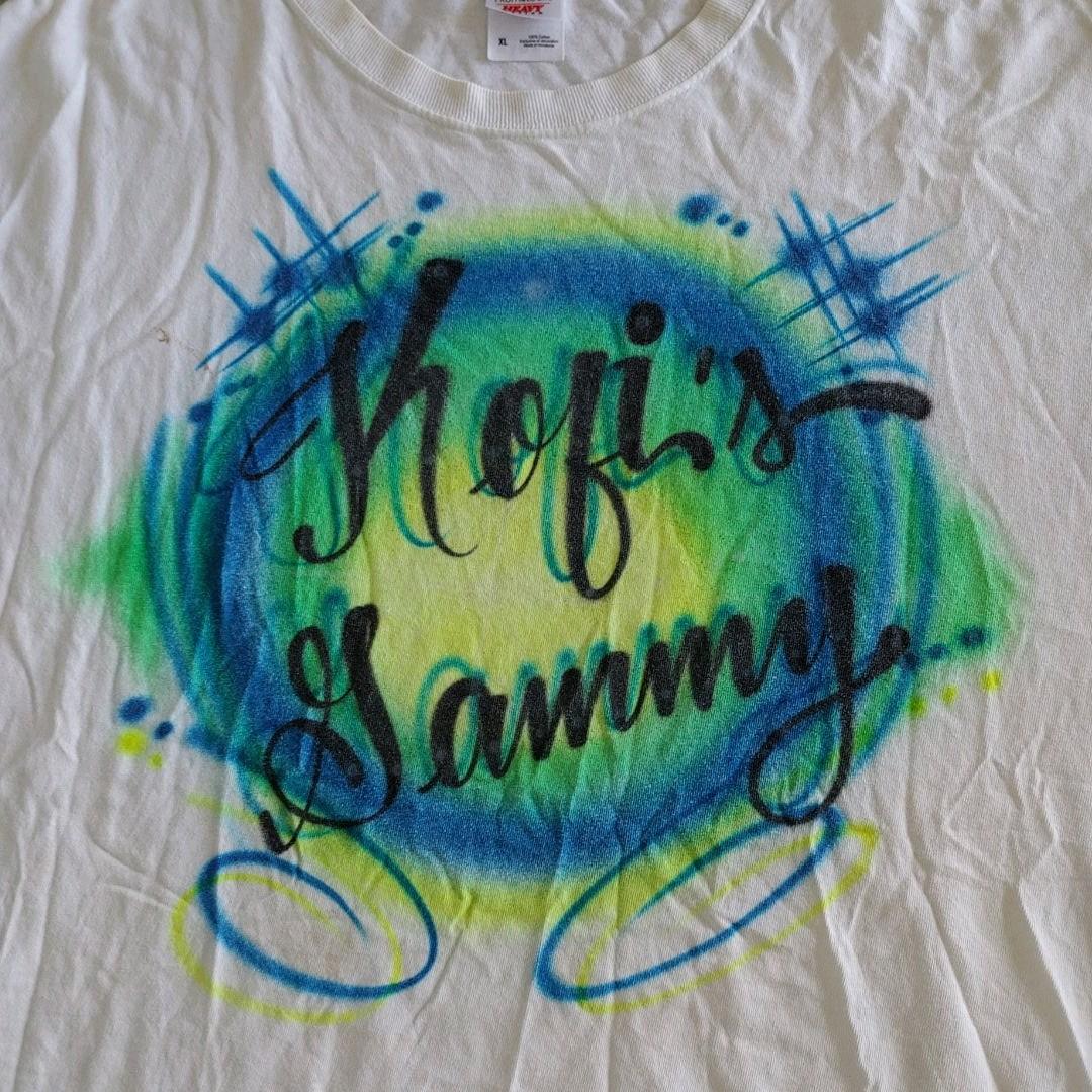 古着 ハンドペイント スプレープリント Tシャツ
